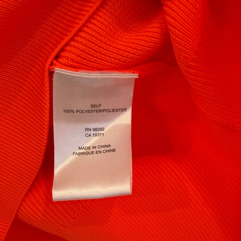 Tibi Neon Orange Ribbed Zip Jacket - Picture 8 of 14
